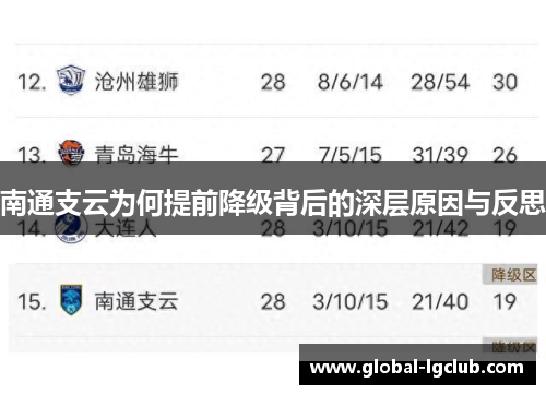 南通支云为何提前降级背后的深层原因与反思