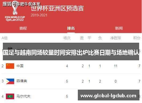 国足与越南同场较量时间安排出炉比赛日期与场地确认